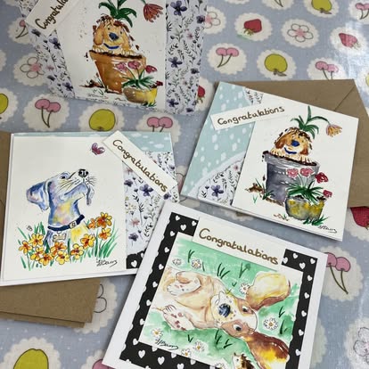 The Wild Fig & Fern, Original Art, UK Artist Based In Market Harborough From A Shop offering Stay & Create, Rutland, Oakham, Leicestershire, Art Snail Mail