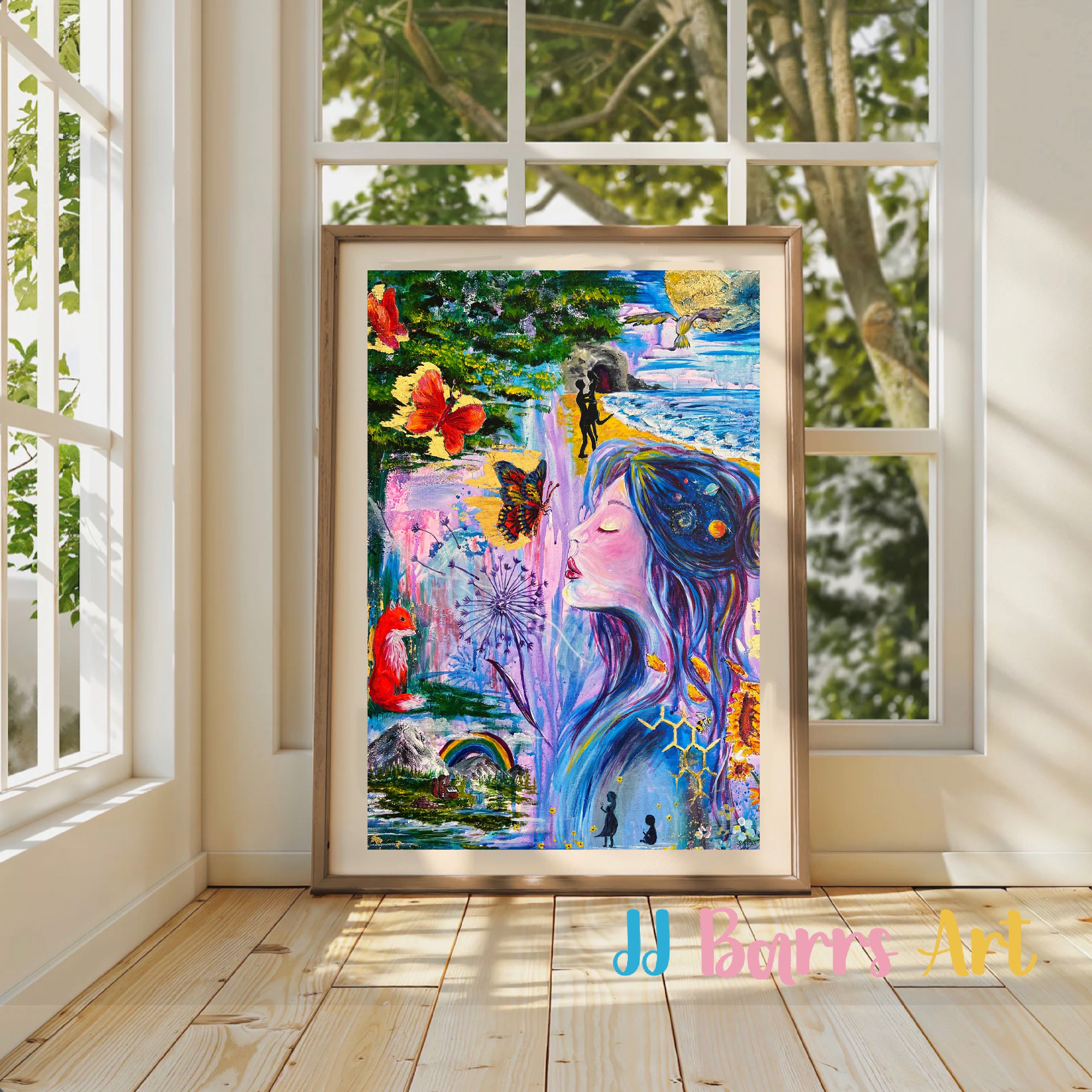 The Journey by JJ Barrs using colourful acrylicl fine art Painting Print image 0