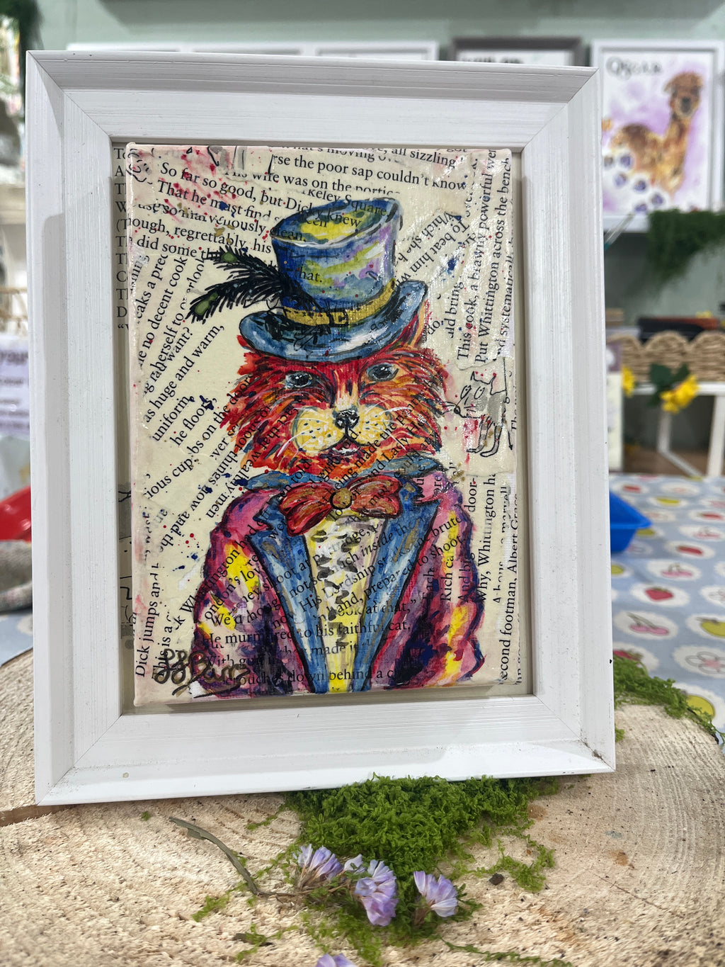 Dick Whittington Original Painting , Book Page art-The Wild Fig &amp; Fern
