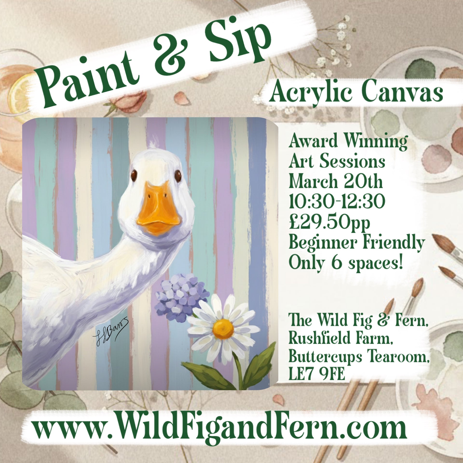 March 20th Sip & Paint Morning