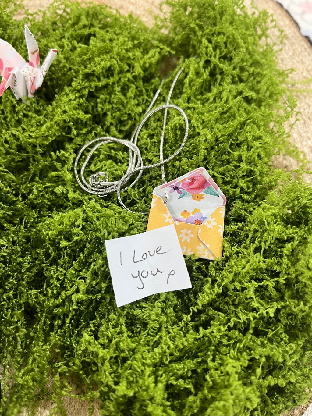 Origami Envelope Secret Message Jewellery Necklace-The Wild Fig &amp; Fern