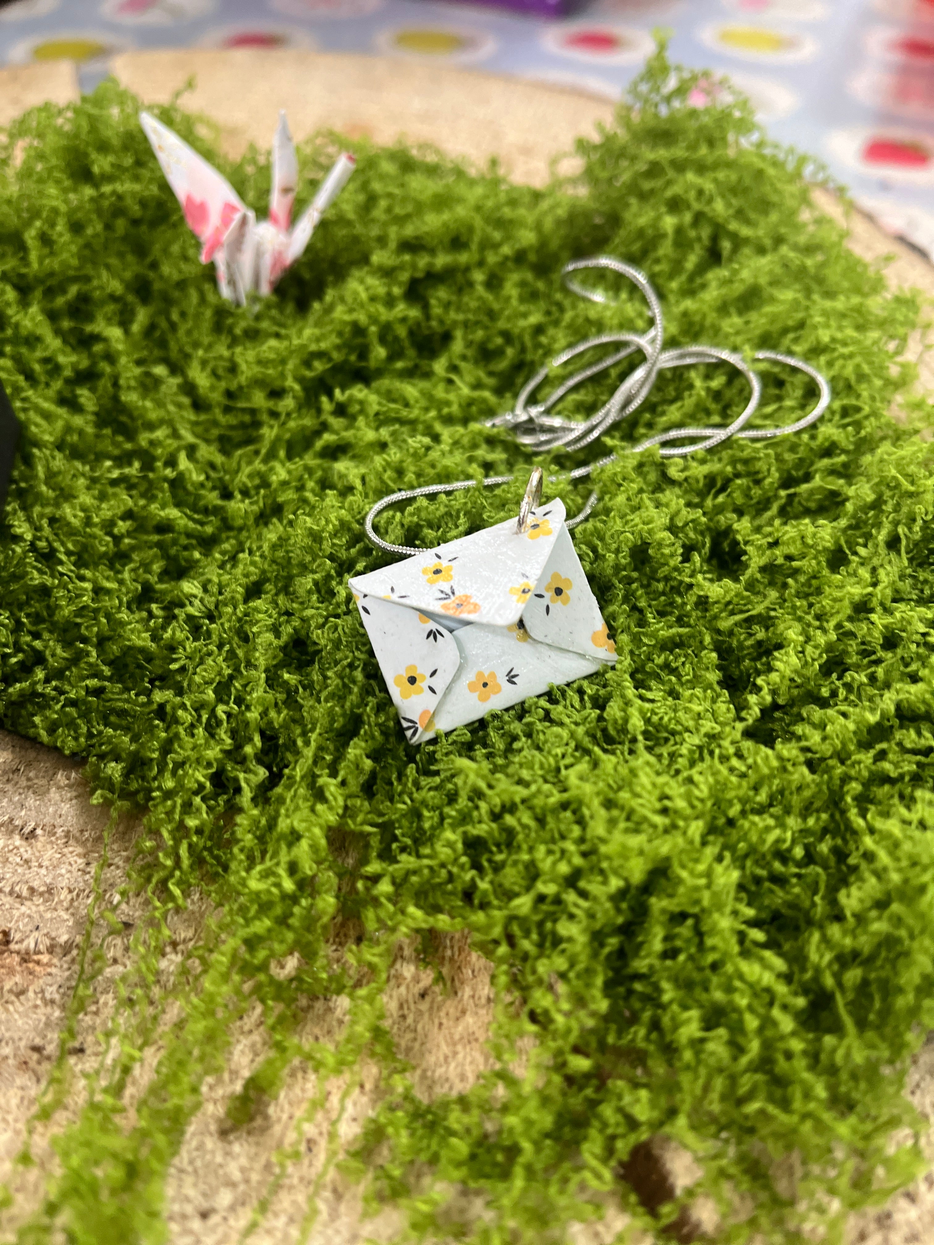 Origami Envelope Secret Message Jewellery Necklace-The Wild Fig &amp; Fern