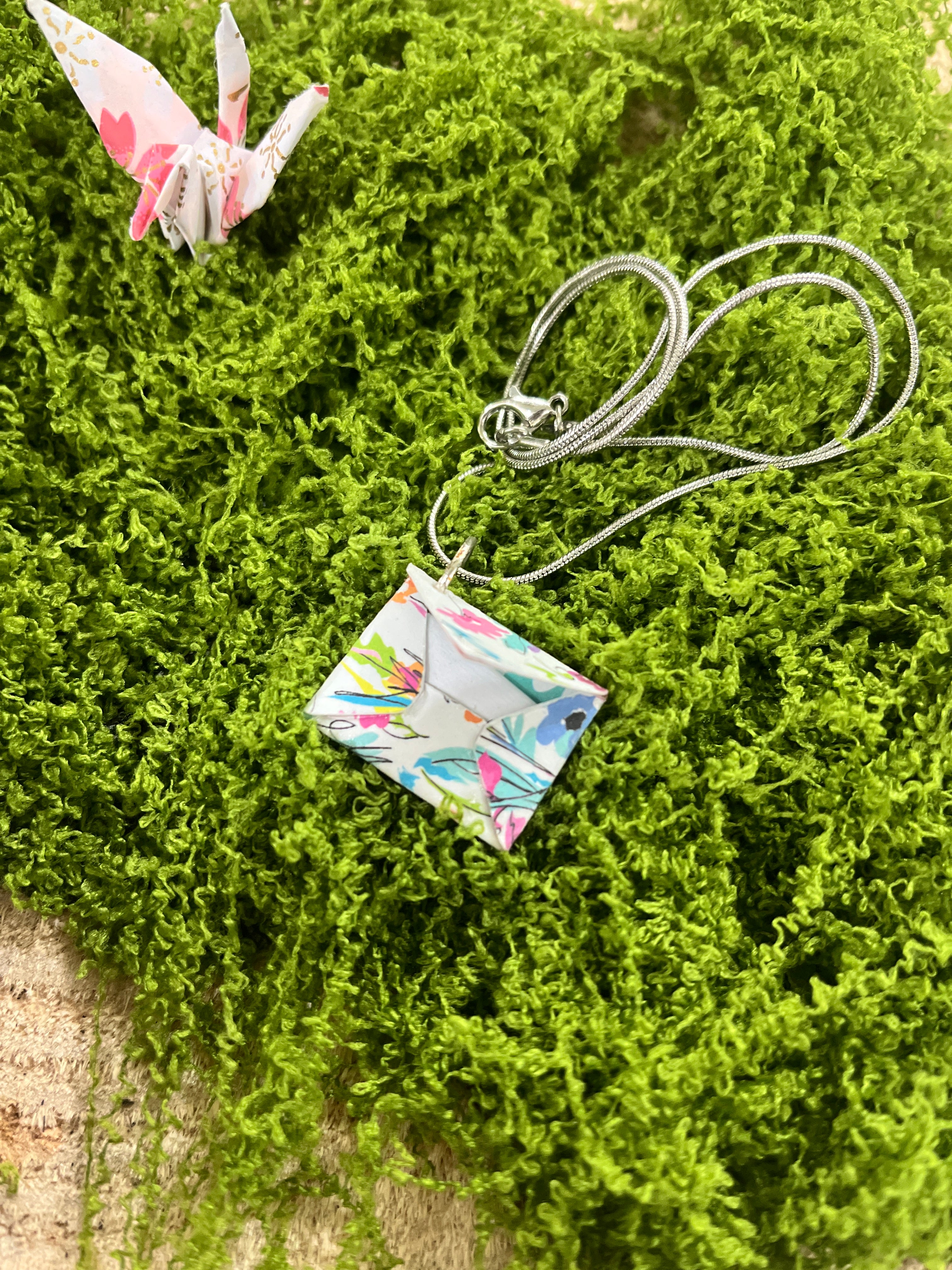 Origami Envelope Secret Message Jewellery Necklace-The Wild Fig &amp; Fern