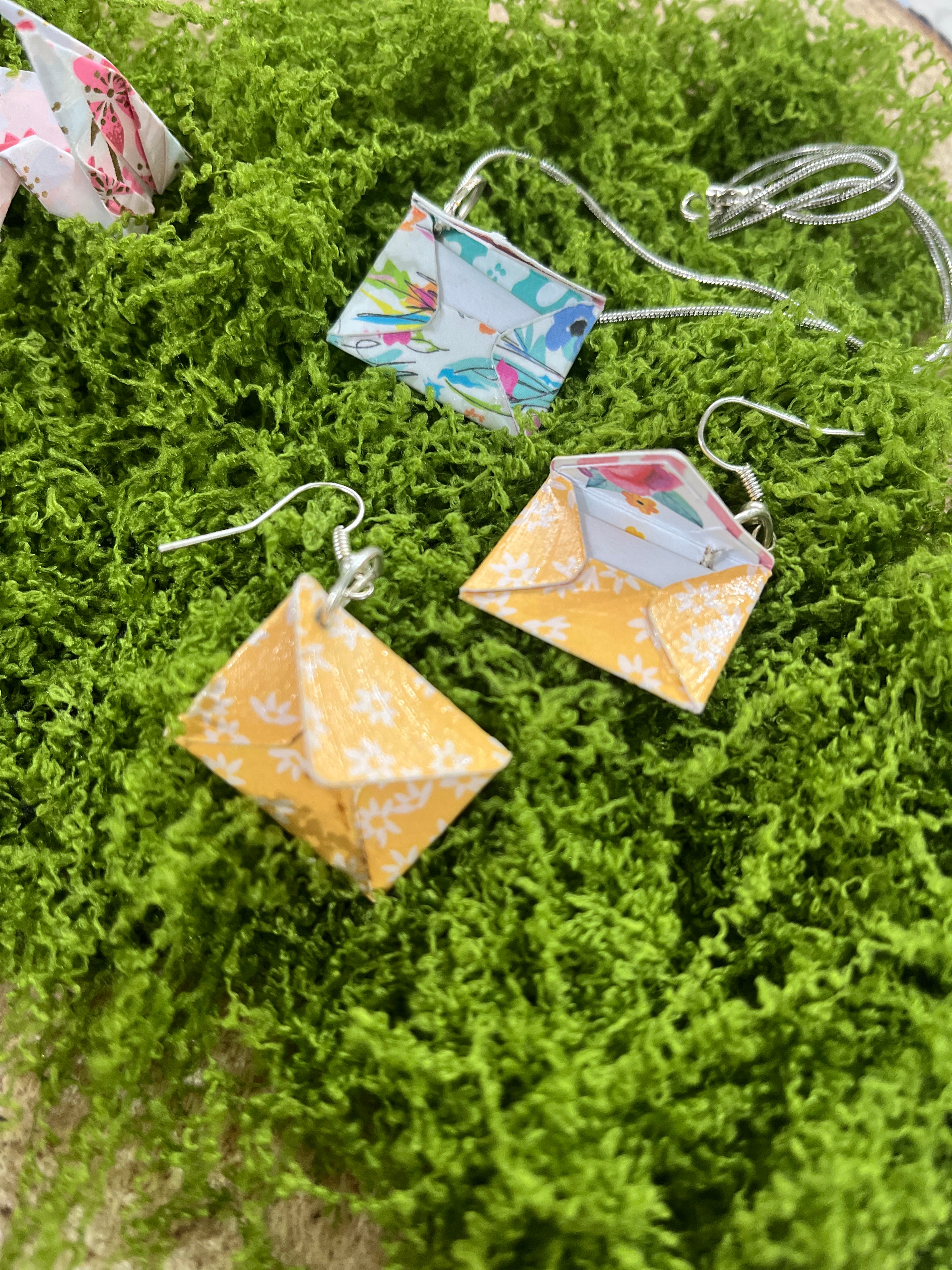 Origami Envelope Secret Message Jewellery Necklace-The Wild Fig &amp; Fern