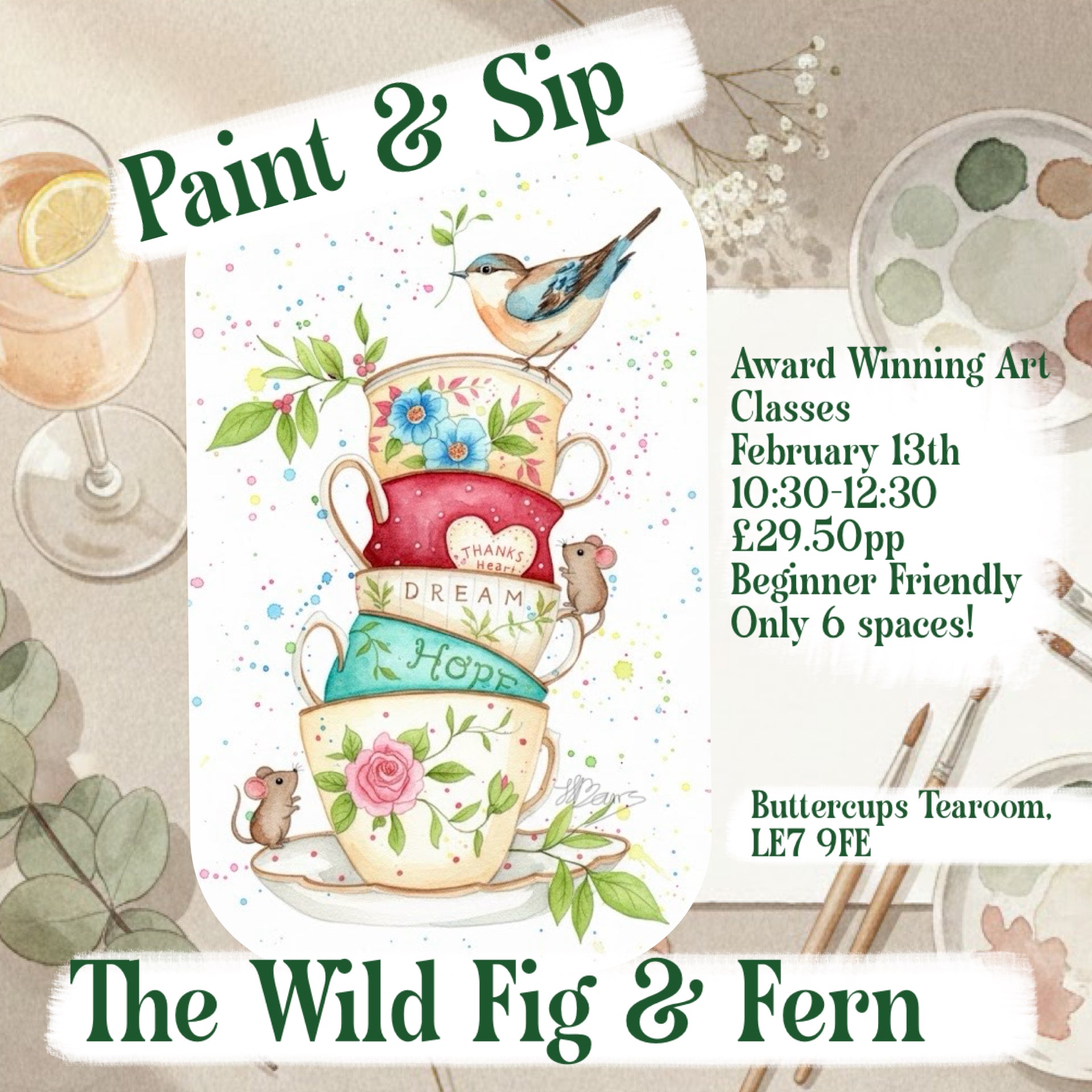February 13th Sip & Paint Morning