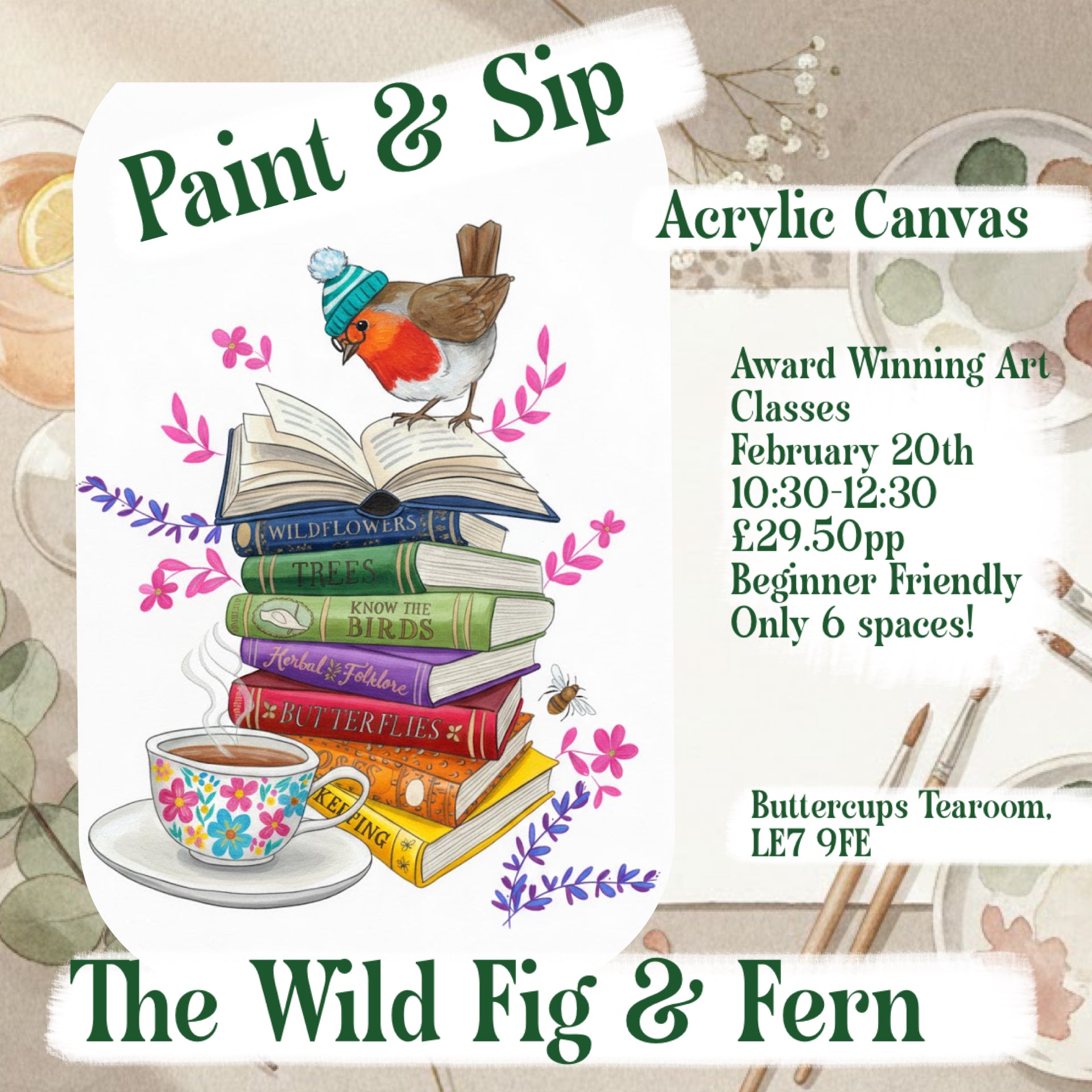 February 20th Sip & Paint Morning-The Wild Fig &amp; Fern