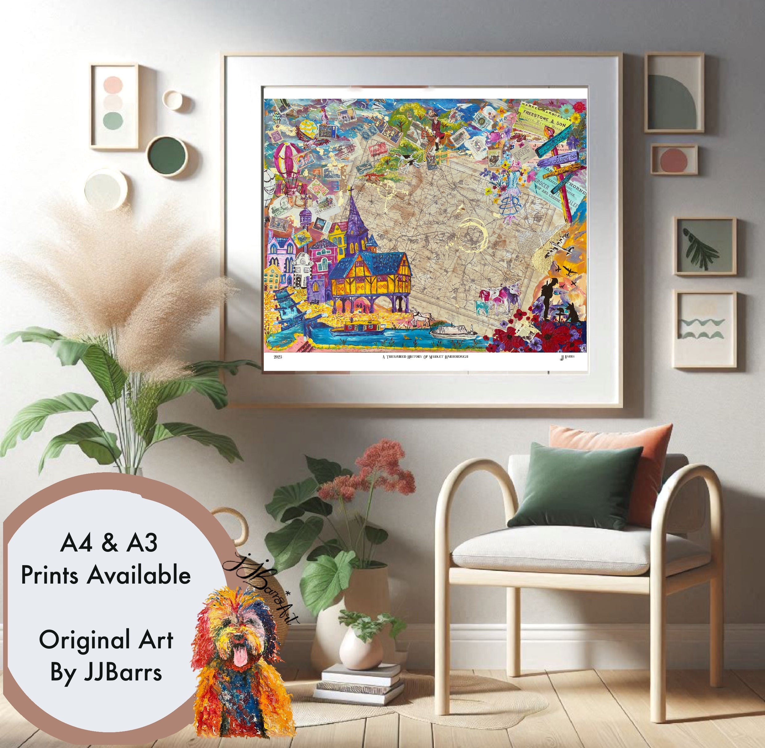 A Treasured History Of Market Harborough A4 & A3 Prints-The Wild Fig &amp; Fern