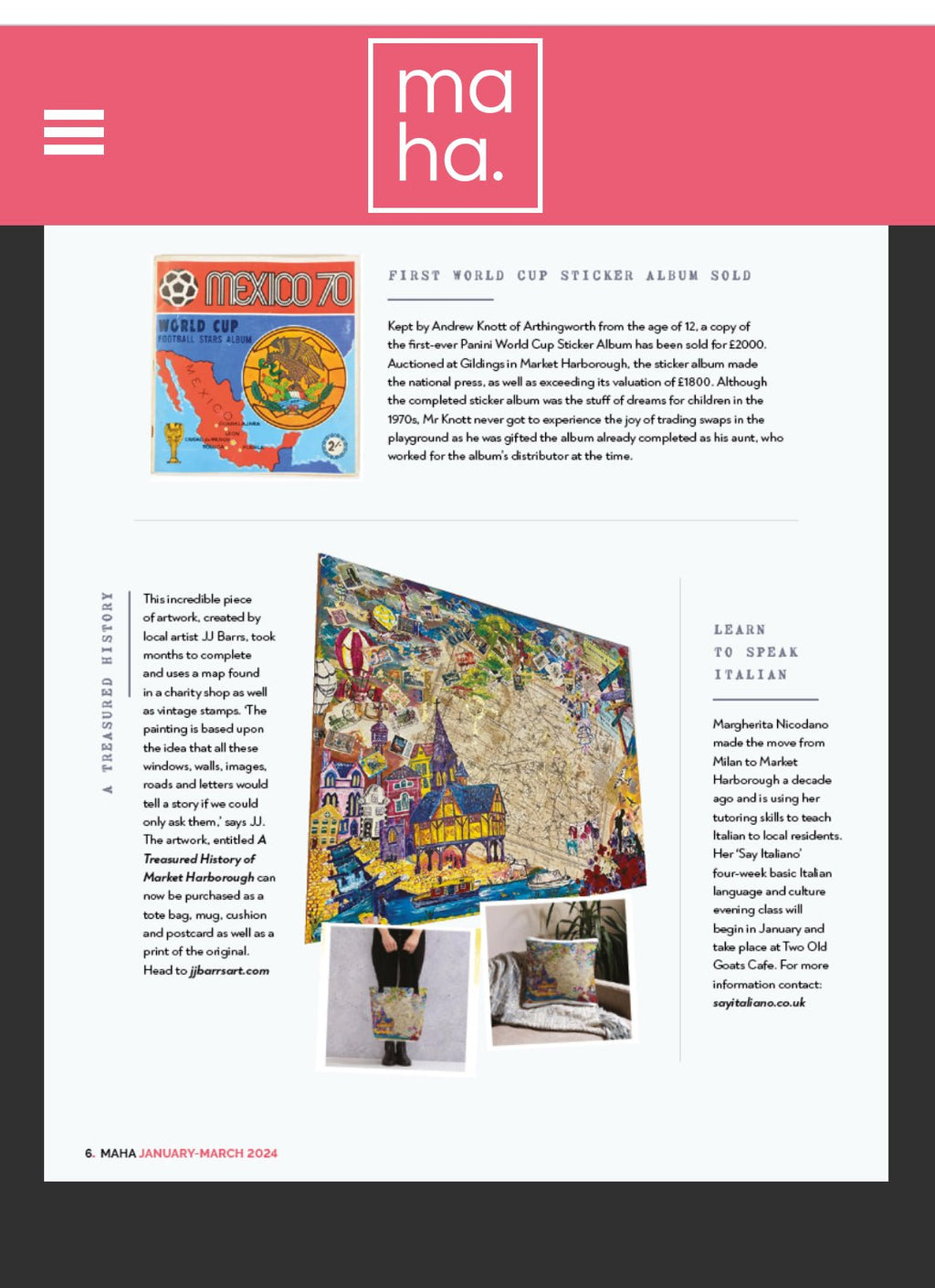 A Treasured History Of Market Harborough A4 & A3 Prints-The Wild Fig &amp; Fern