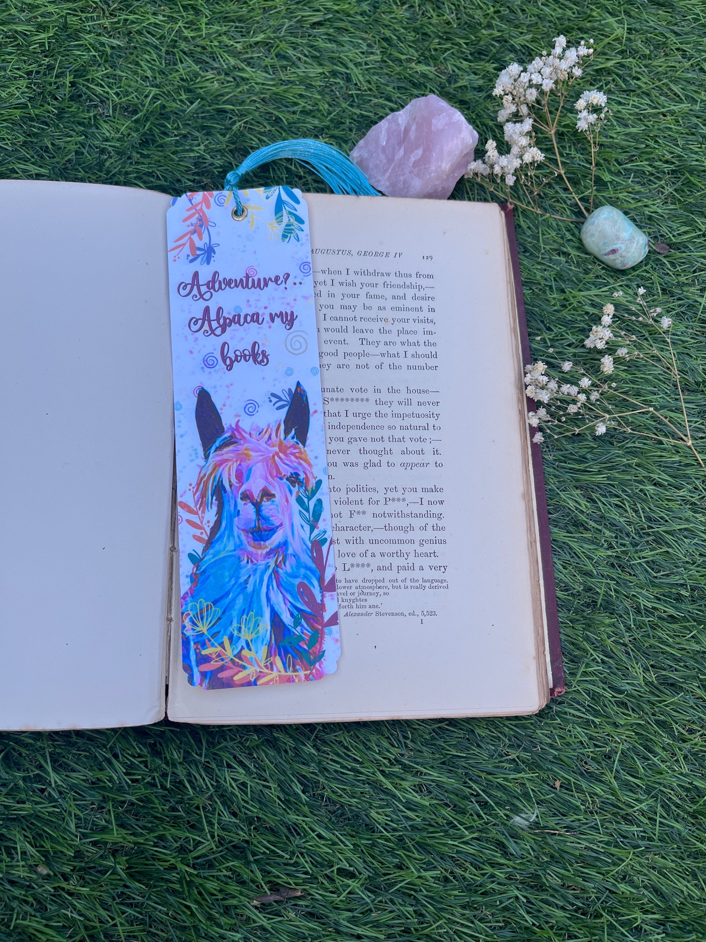 Alpaca Bookmark, Handmade image 0