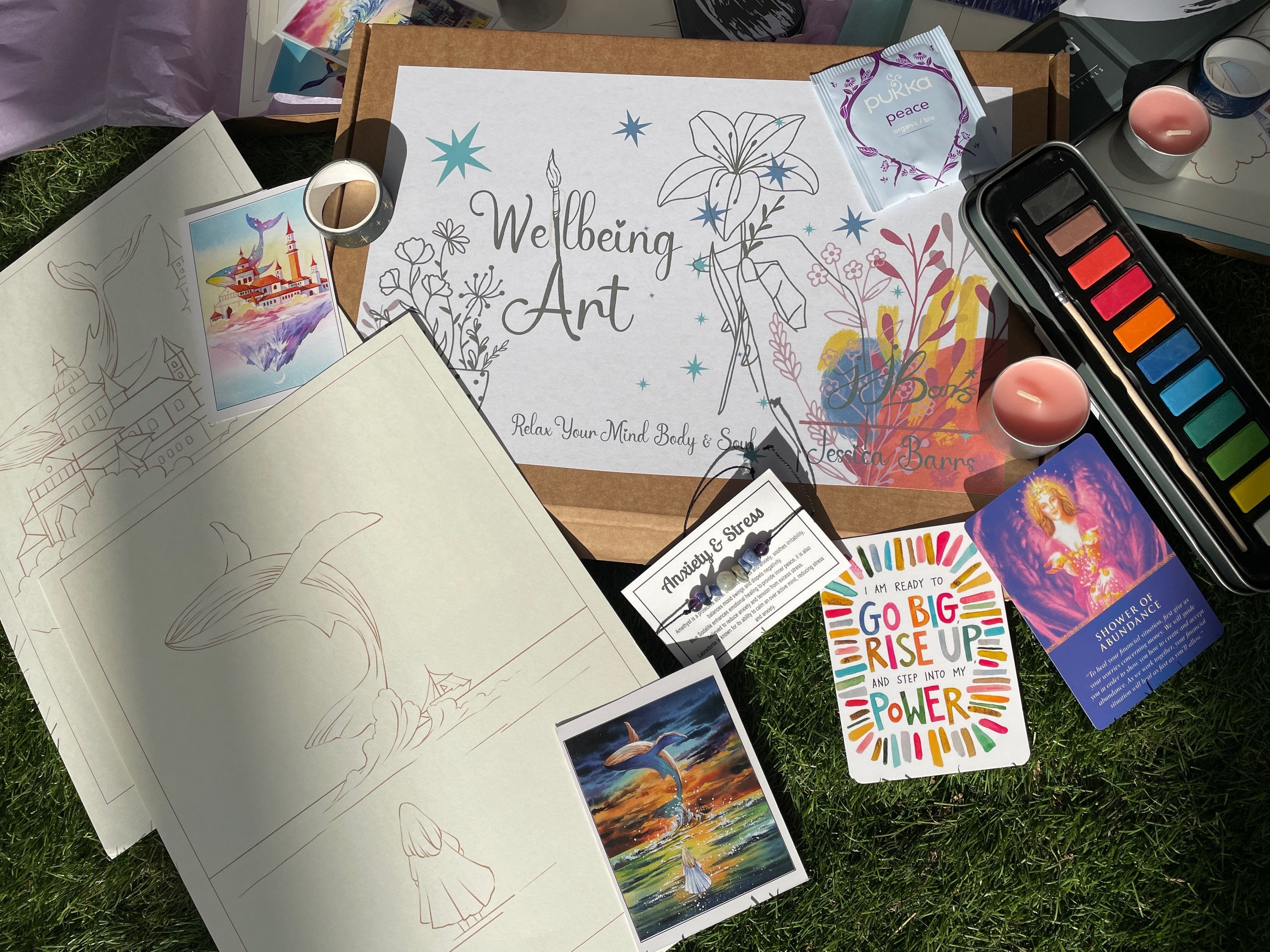 Wellbeing Art Watercolour Painting Pack choice of animal  image 1