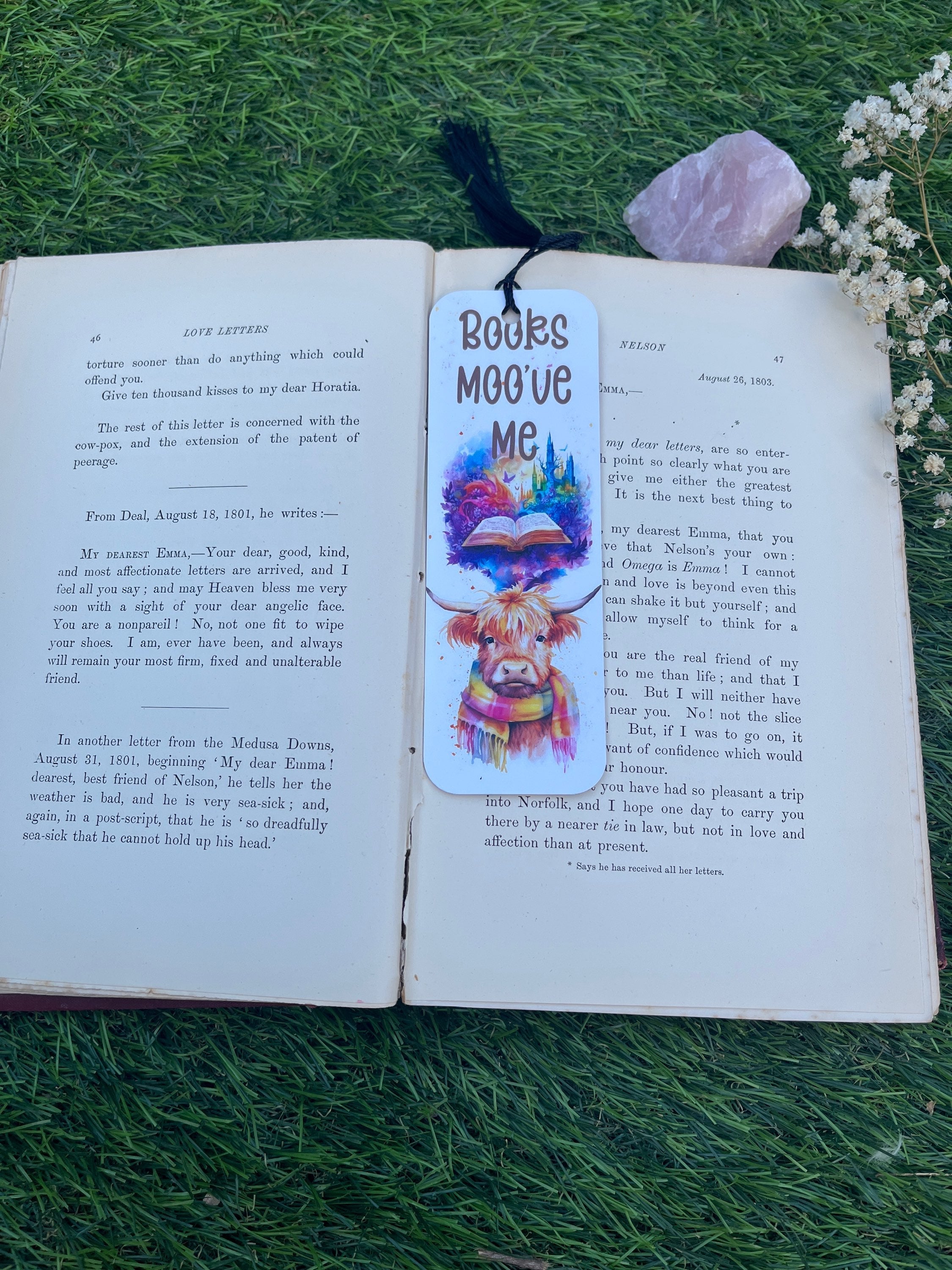 Books Moo’ve Me Bookmark,-The Wild Fig &amp; Fern