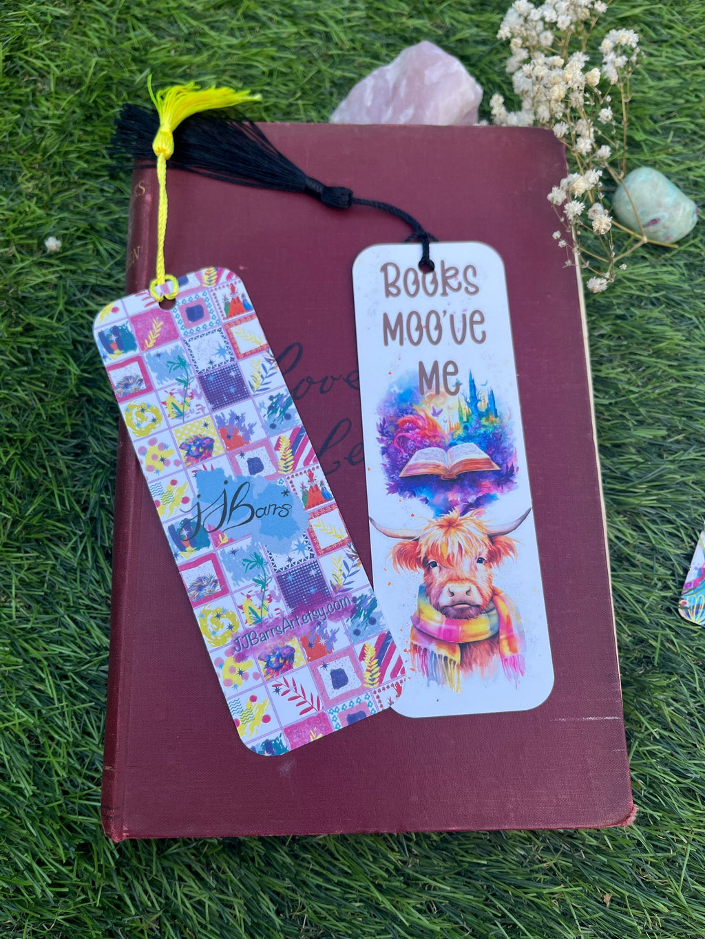 Books Moo’ve Me Bookmark,-The Wild Fig &amp; Fern