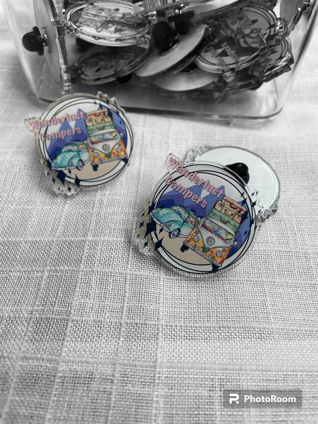 Camper Van, Wanderlust Campers Pin Badge-The Wild Fig &amp; Fern