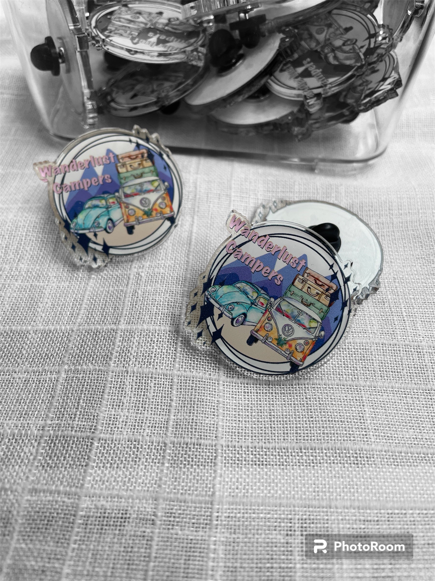 Camper Van, Wanderlust Campers Pin Badge-The Wild Fig &amp; Fern