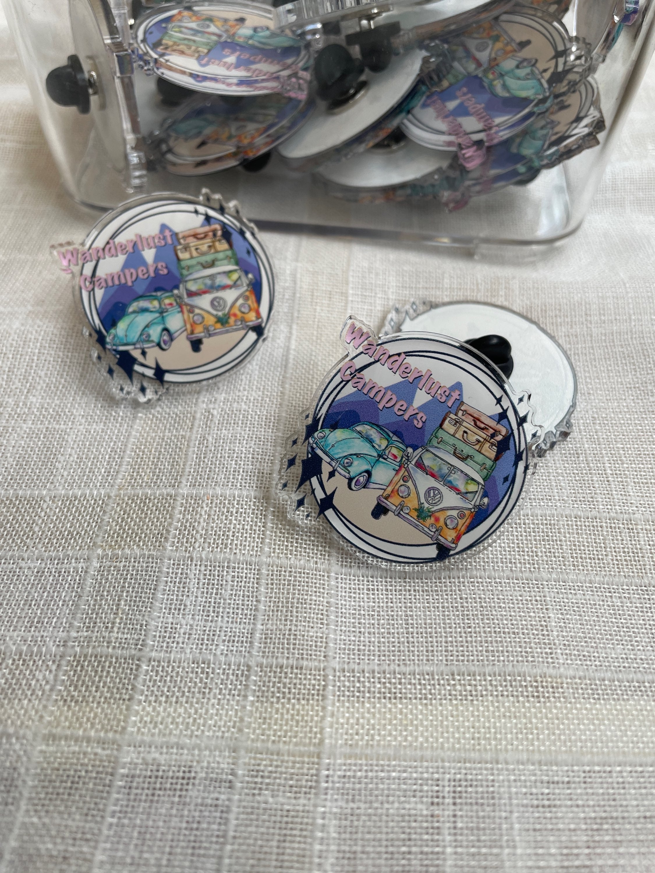 Camper Van, Wanderlust Campers Pin Badge-The Wild Fig &amp; Fern