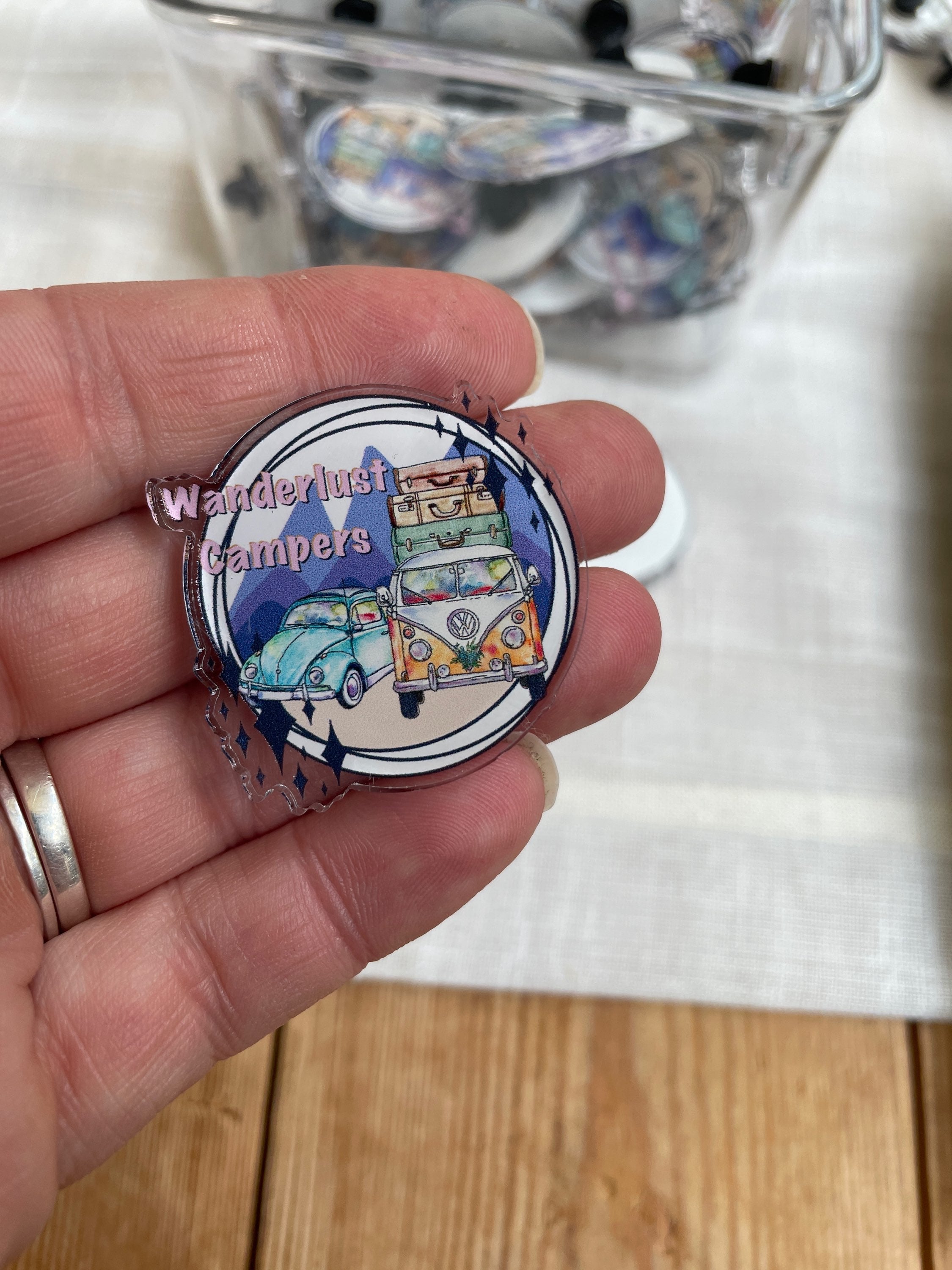 Camper Van, Wanderlust Campers Pin Badge-The Wild Fig &amp; Fern