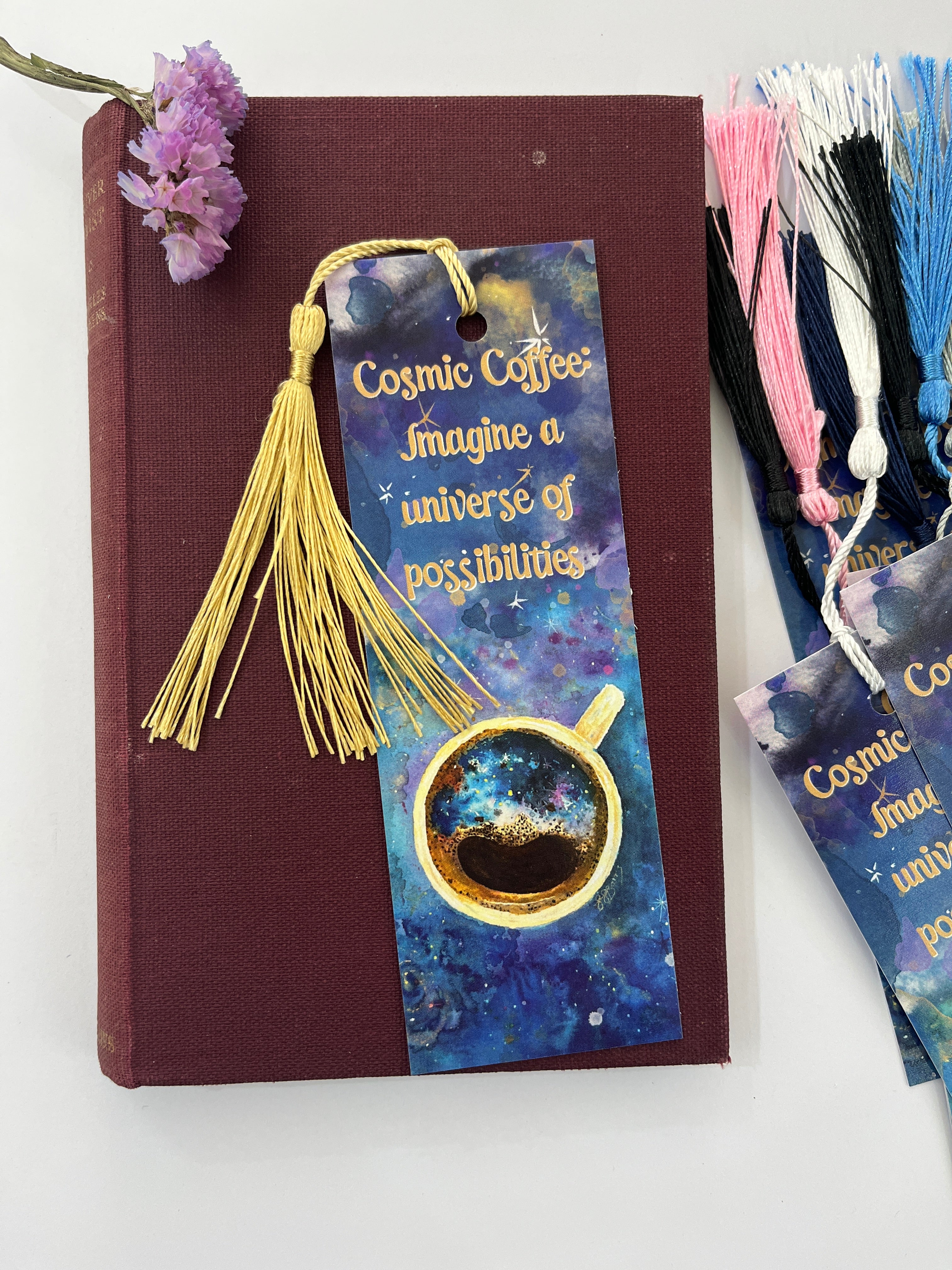 Cosmic coffee Bookmark, a gift for coffee connoisseurs    image 0
