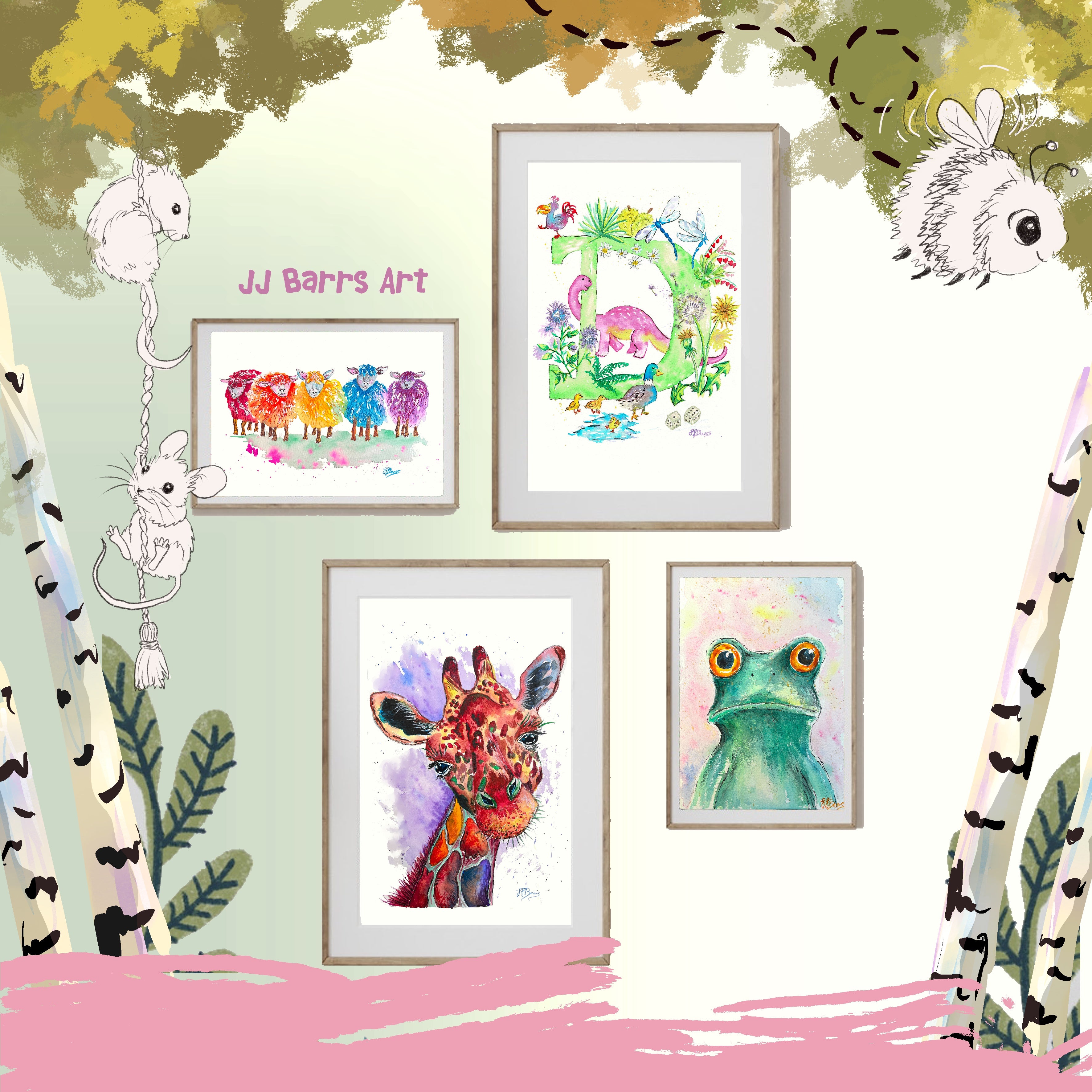 Letter *D* A4/A3 Custom Name and Letter, Watercolour Art Print image 4