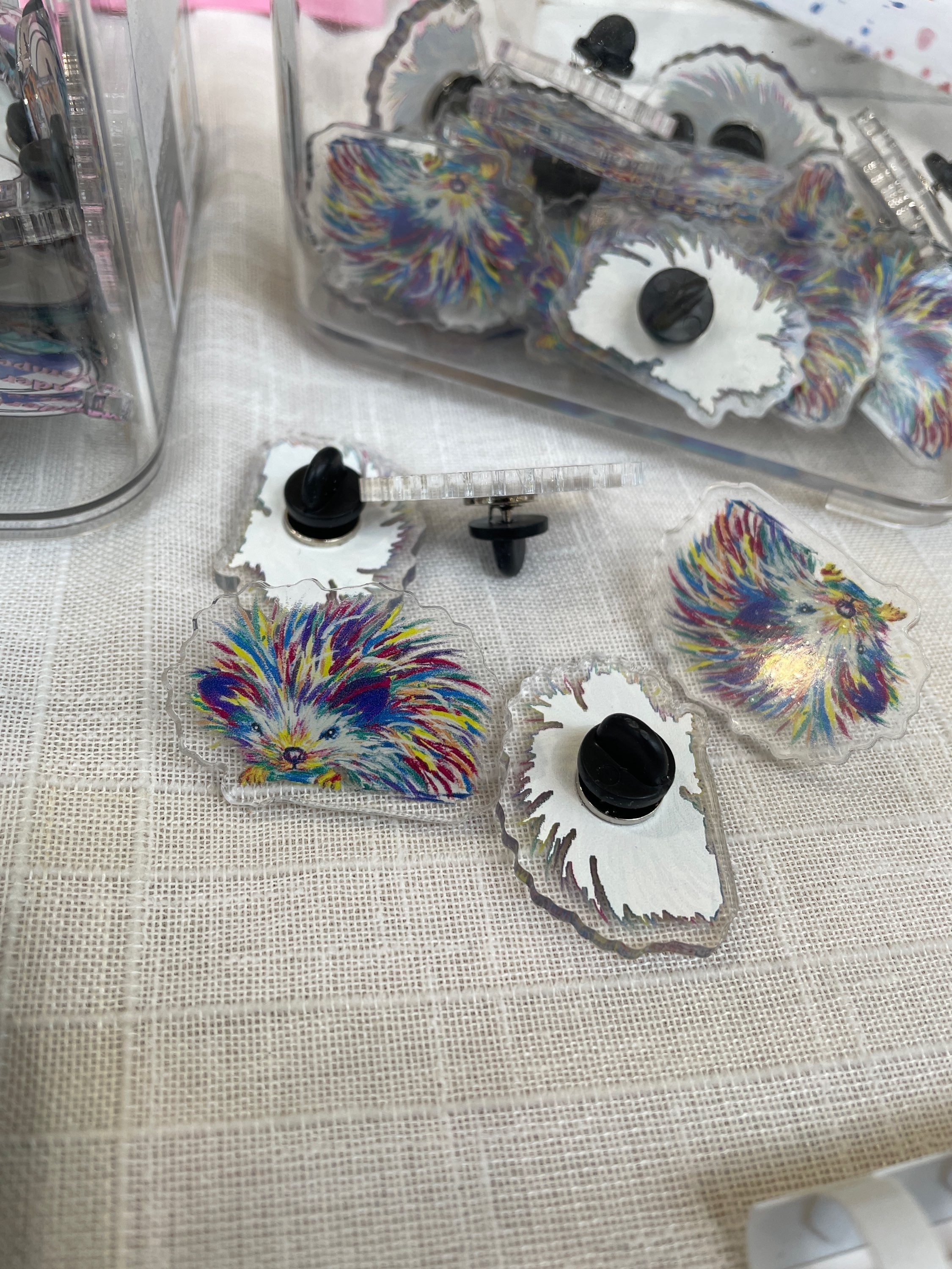 Hedgehog pin badge-The Wild Fig &amp; Fern