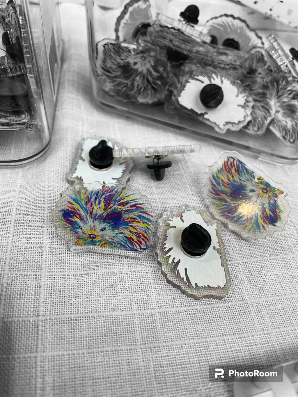 Hedgehog pin badge-The Wild Fig &amp; Fern