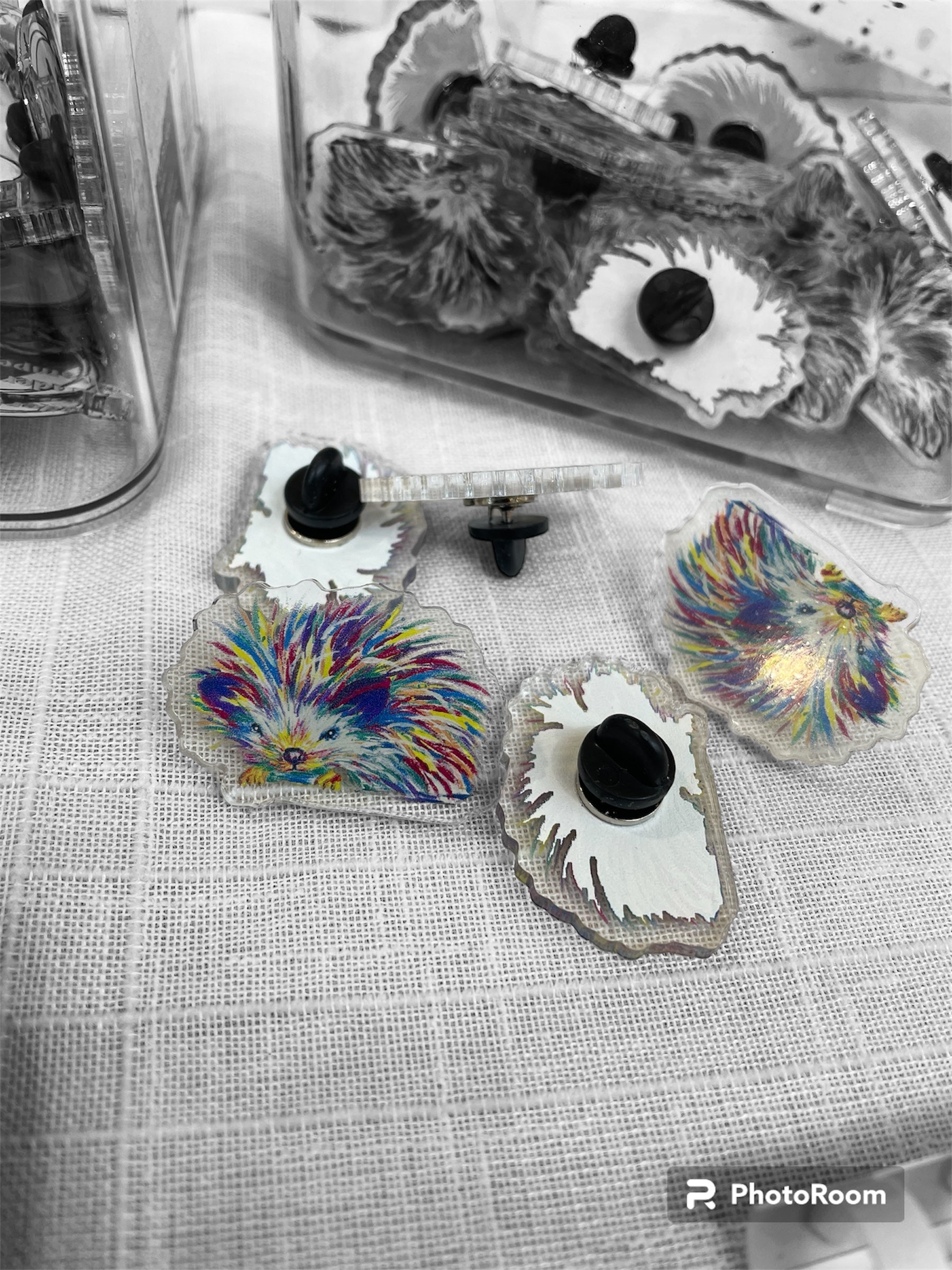 Hedgehog pin badge-The Wild Fig &amp; Fern