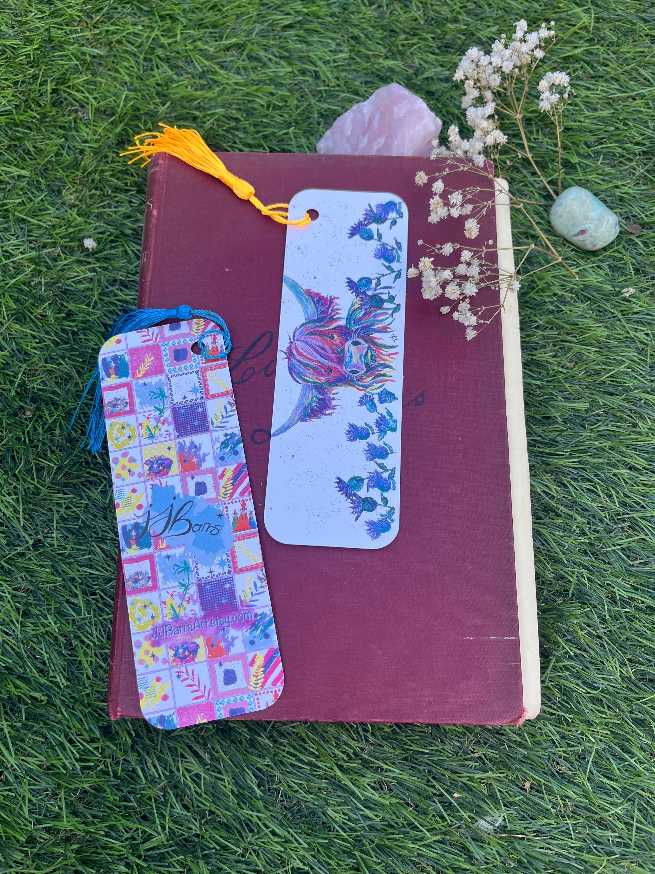 Highland Cow Bookmark,-The Wild Fig &amp; Fern