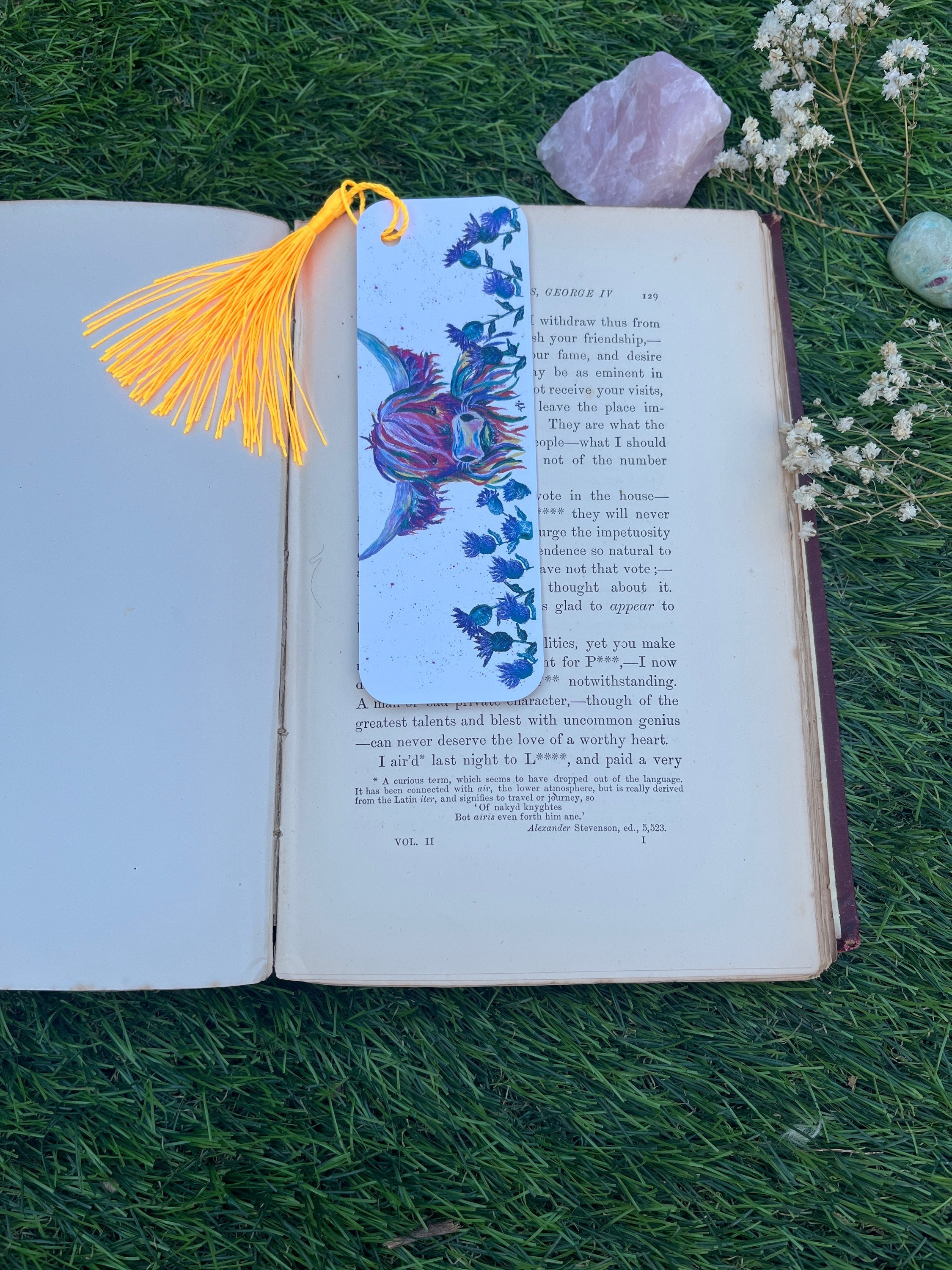 Highland Cow Bookmark,-The Wild Fig &amp; Fern