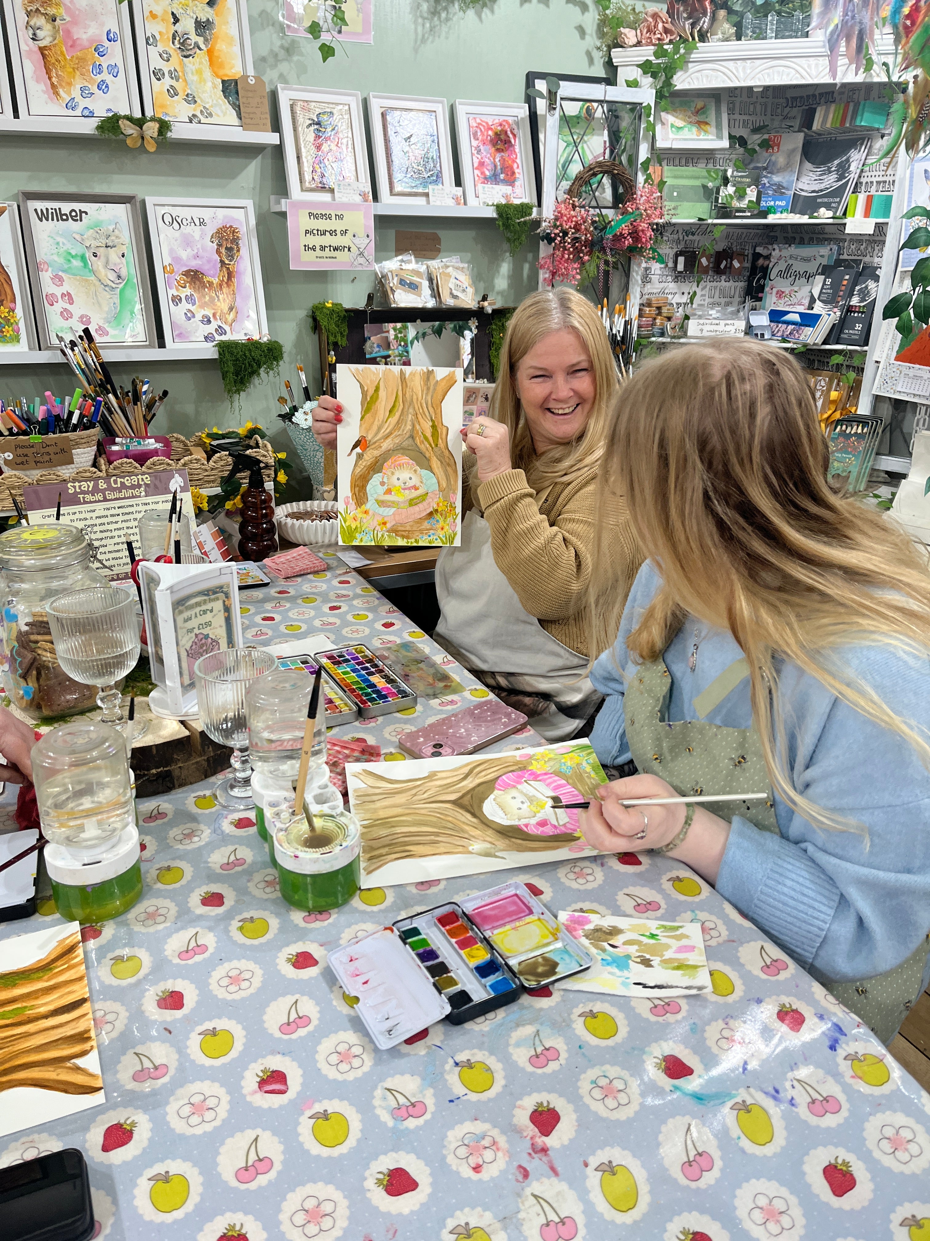 sip and paint hedgehog whimsical animals