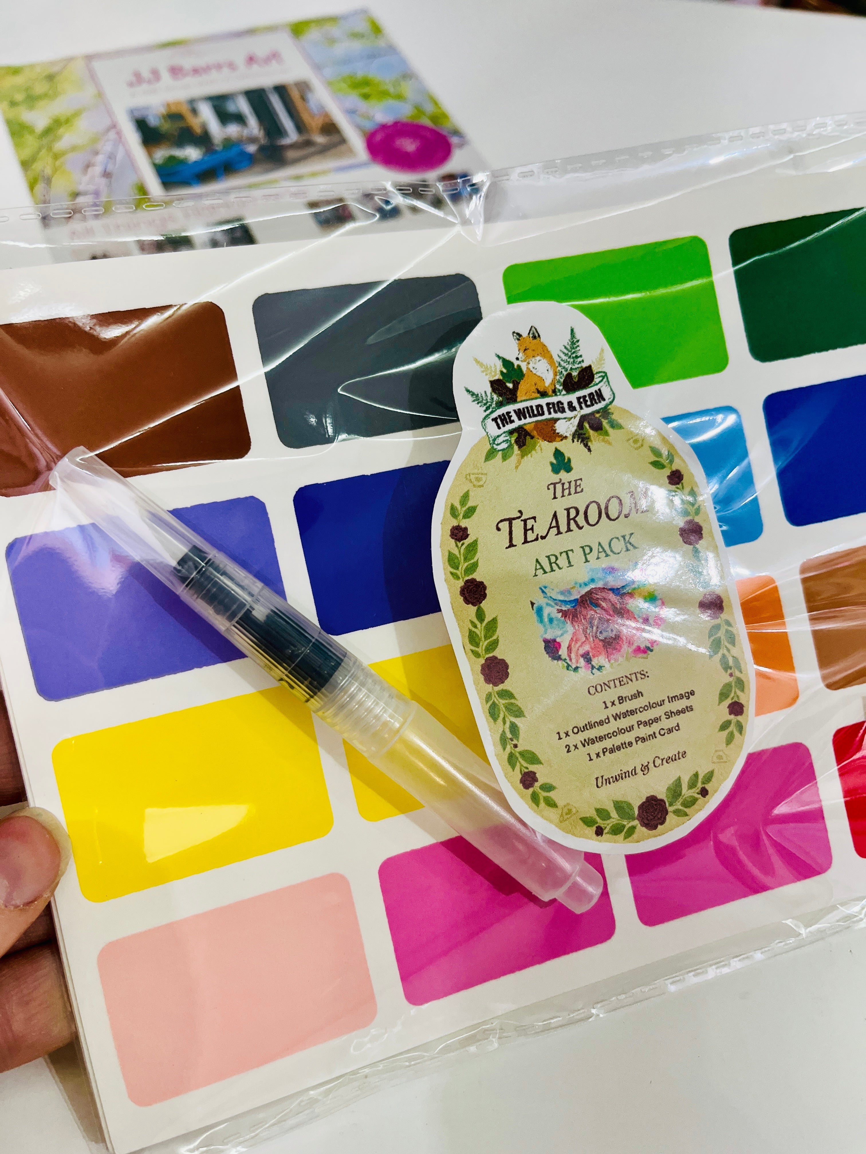 Tearoom Art Pack – Portable Watercolour Painting Set (Just Add Water!)-The Wild Fig &amp; Fern