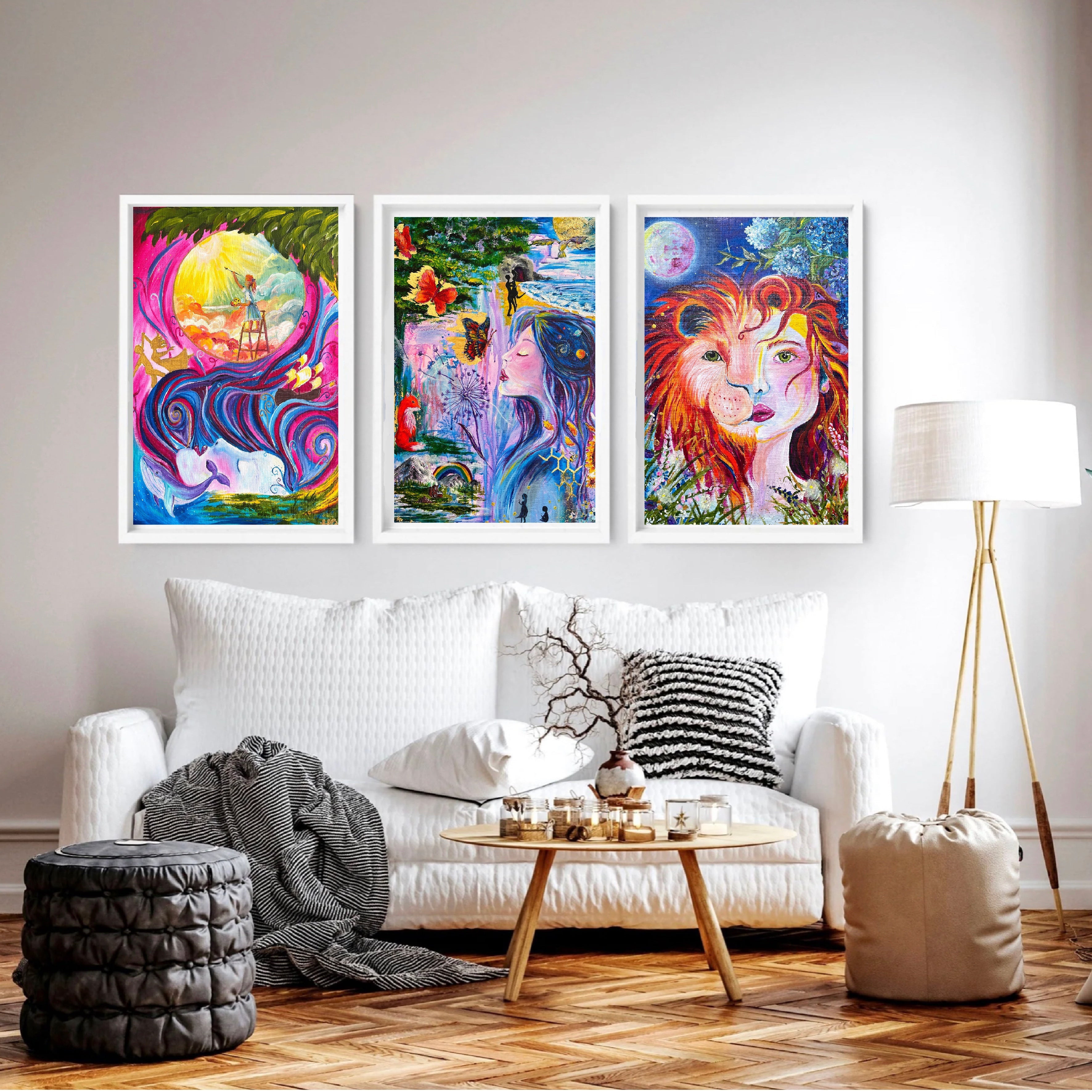The Journey by JJ Barrs using colourful acrylicl fine art Painting Print-The Wild Fig &amp; Fern