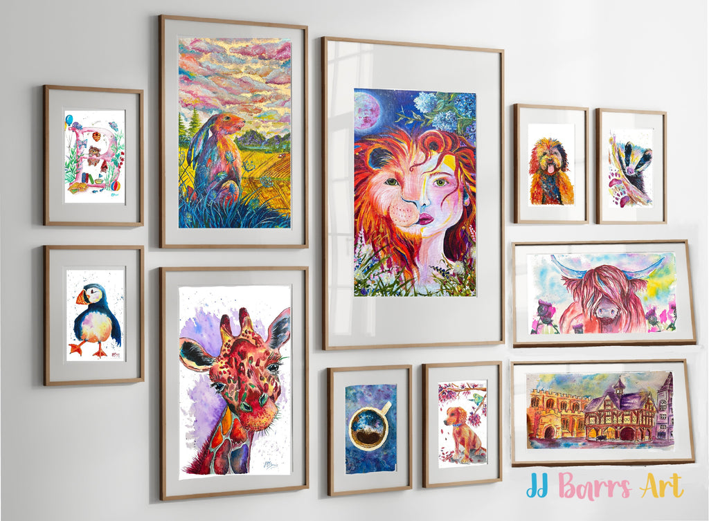 The Journey by JJ Barrs using colourful acrylicl fine art Painting Print-The Wild Fig &amp; Fern