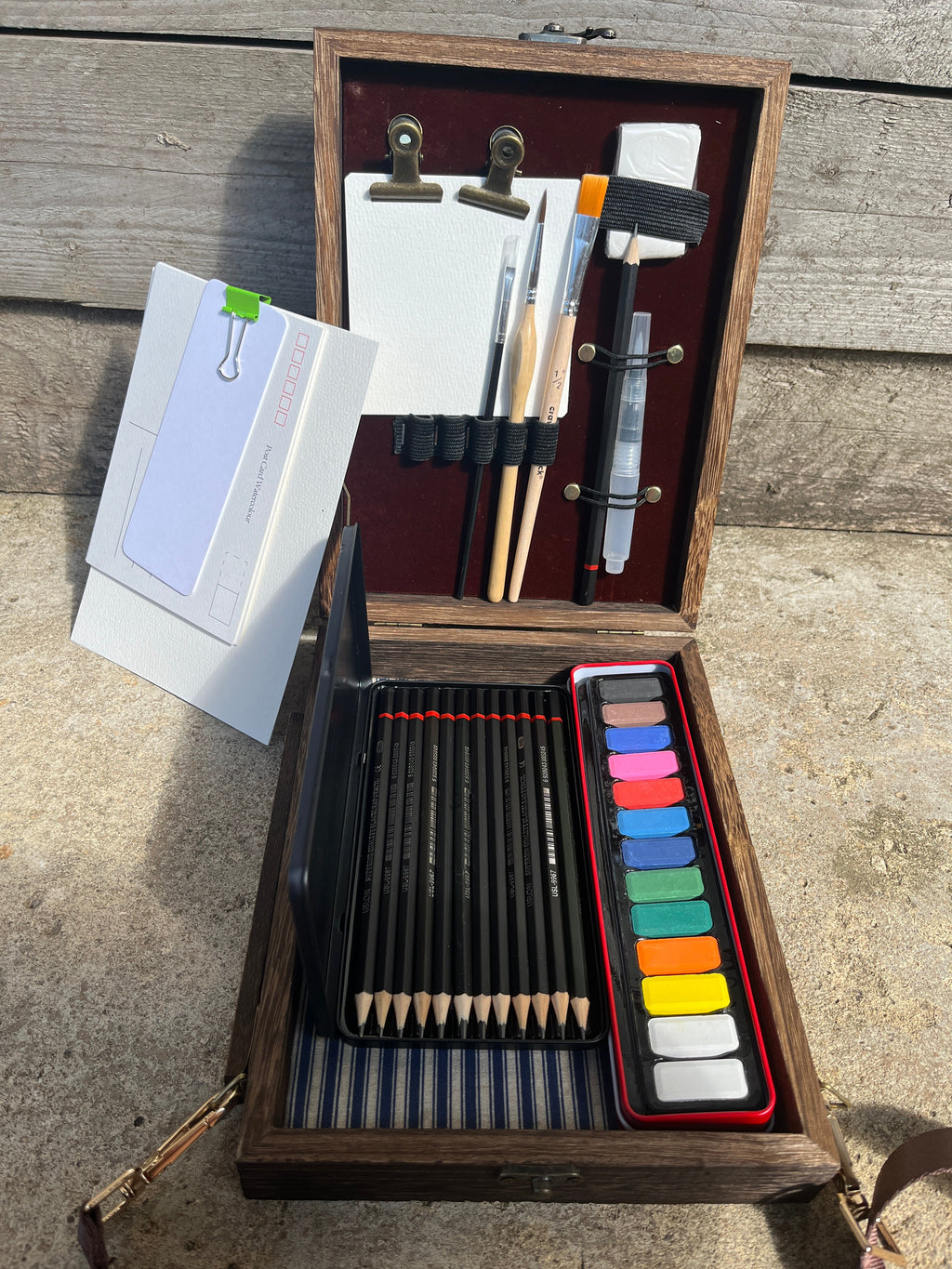 Travel Art Set, Watercolour & Sketch Anywhere-The Wild Fig &amp; Fern