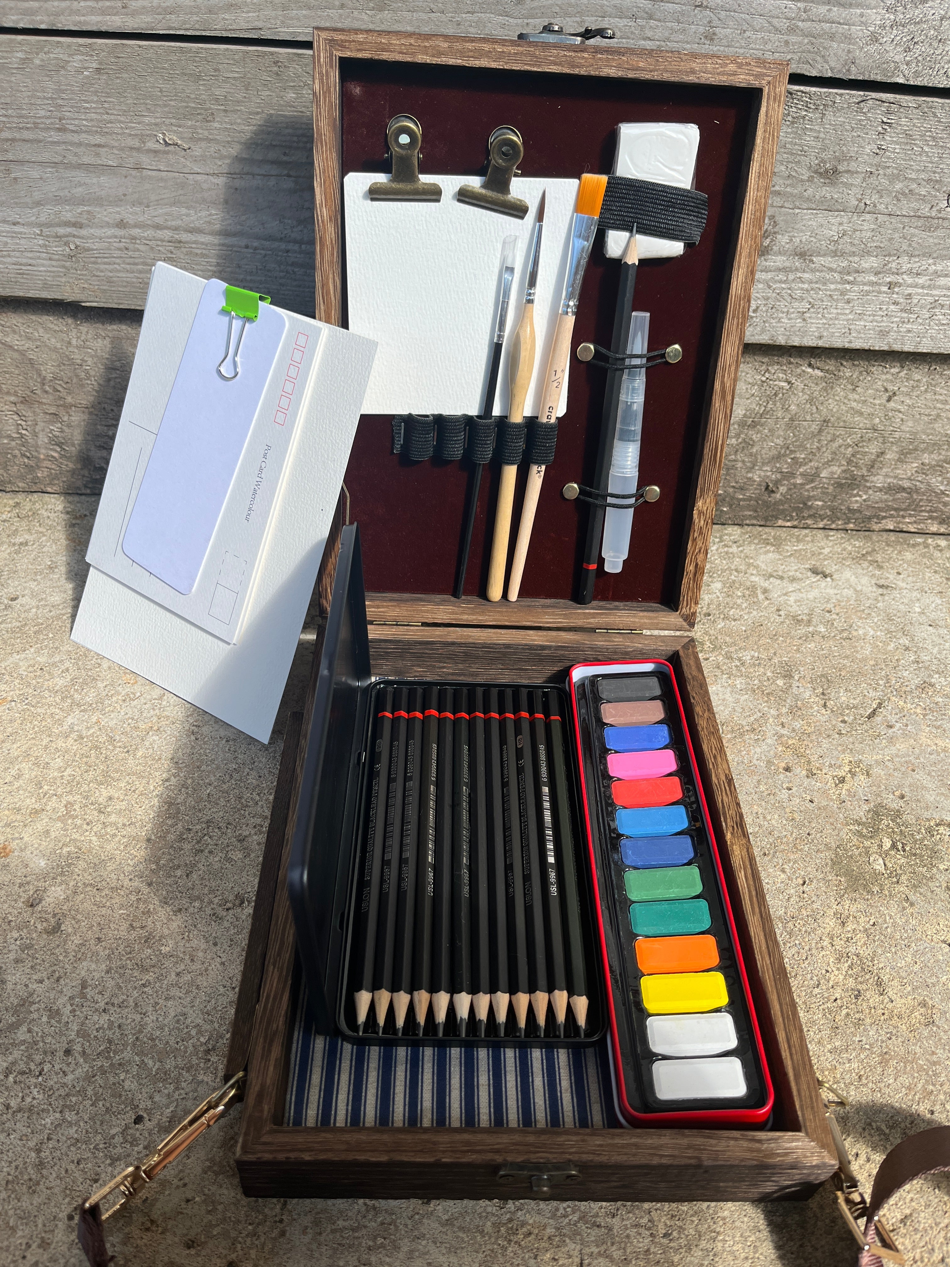 Travel Art Set, Watercolour & Sketch Anywhere-The Wild Fig &amp; Fern